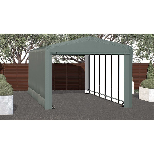 Shelterlogic ShelterTube Wind and Snow-Load Rated Garage, 12x27x10 Green SQAACC0104C01202710 - main